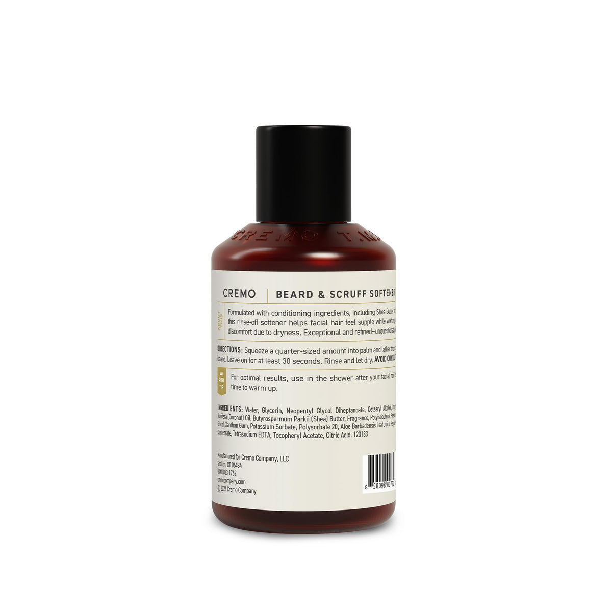 Cremo cedar forest lifestyle application demonstrating quick 30-second use for softer, manageable beard