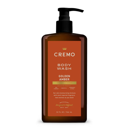 Cremo front bottle showing label and rich-lather benefit