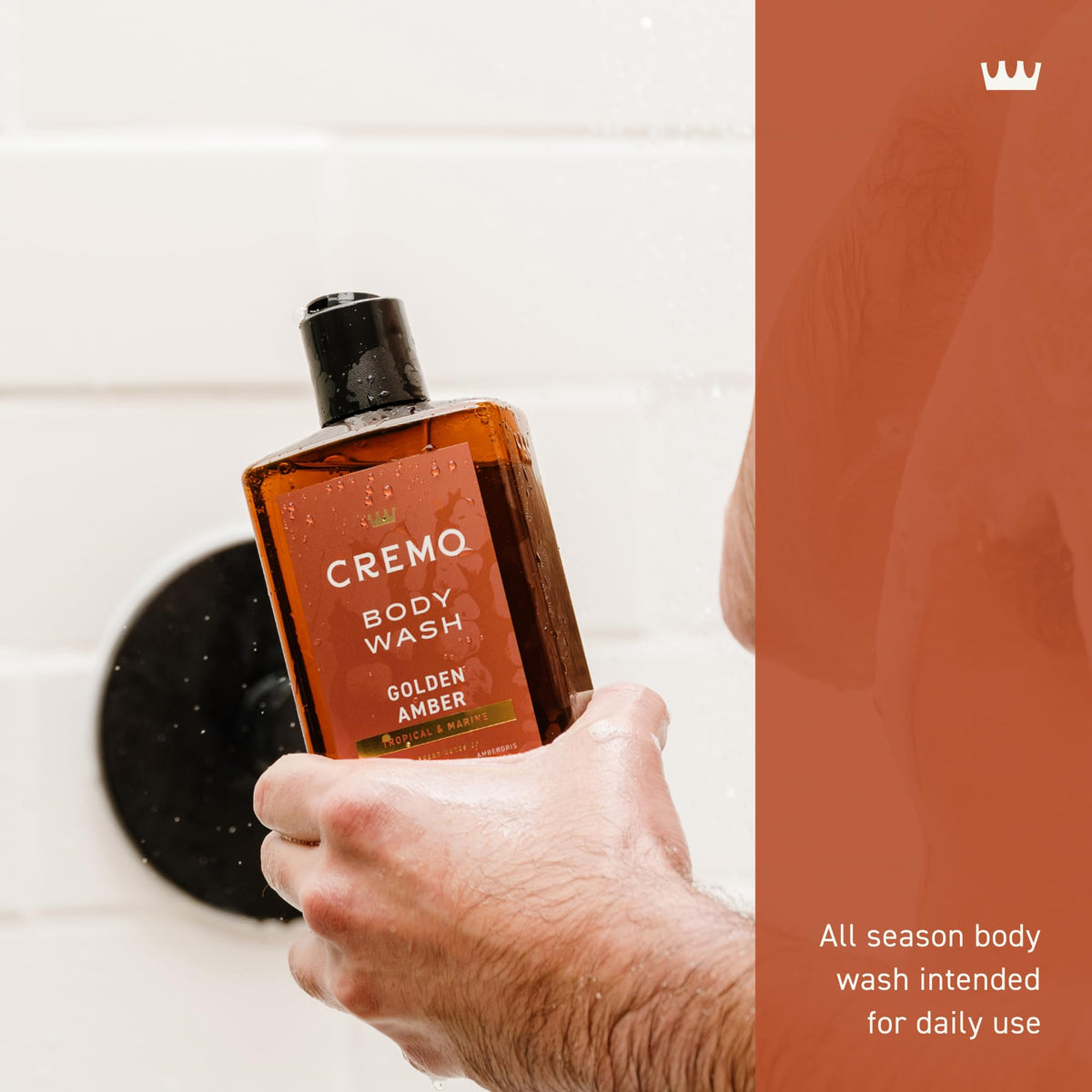 Cremo rich foam texture on hand illustrating creamy lather benefit