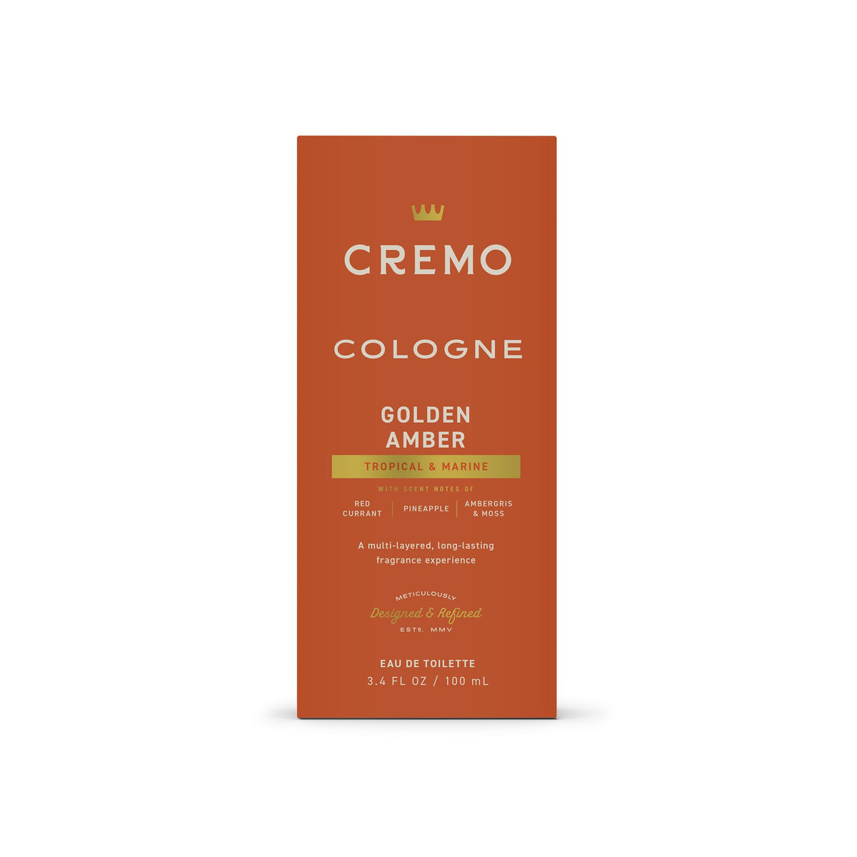 Cremo flatlay with red currant and pineapple showing layered fragrance benefit
