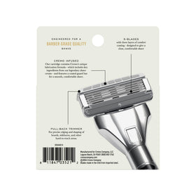 Cremo razor in use trimming sideburns for precise grooming control