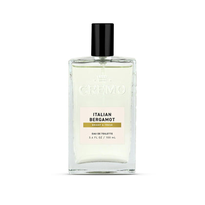 Cremo bottle front view showing elegant label and travel-friendly size