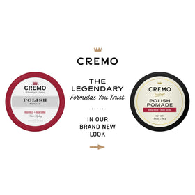 Cremo pomade texture close-up revealing creamy shine for styling