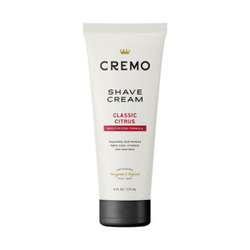Cremo front label on 6 fl oz bottle showing product name and benefits