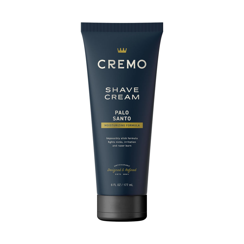 Cremo front packaging showing label and 6 fl oz size, clean presentation benefit