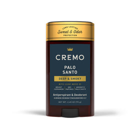 Cremo Palo Santo front packaging showing label and size, conveys refined scent