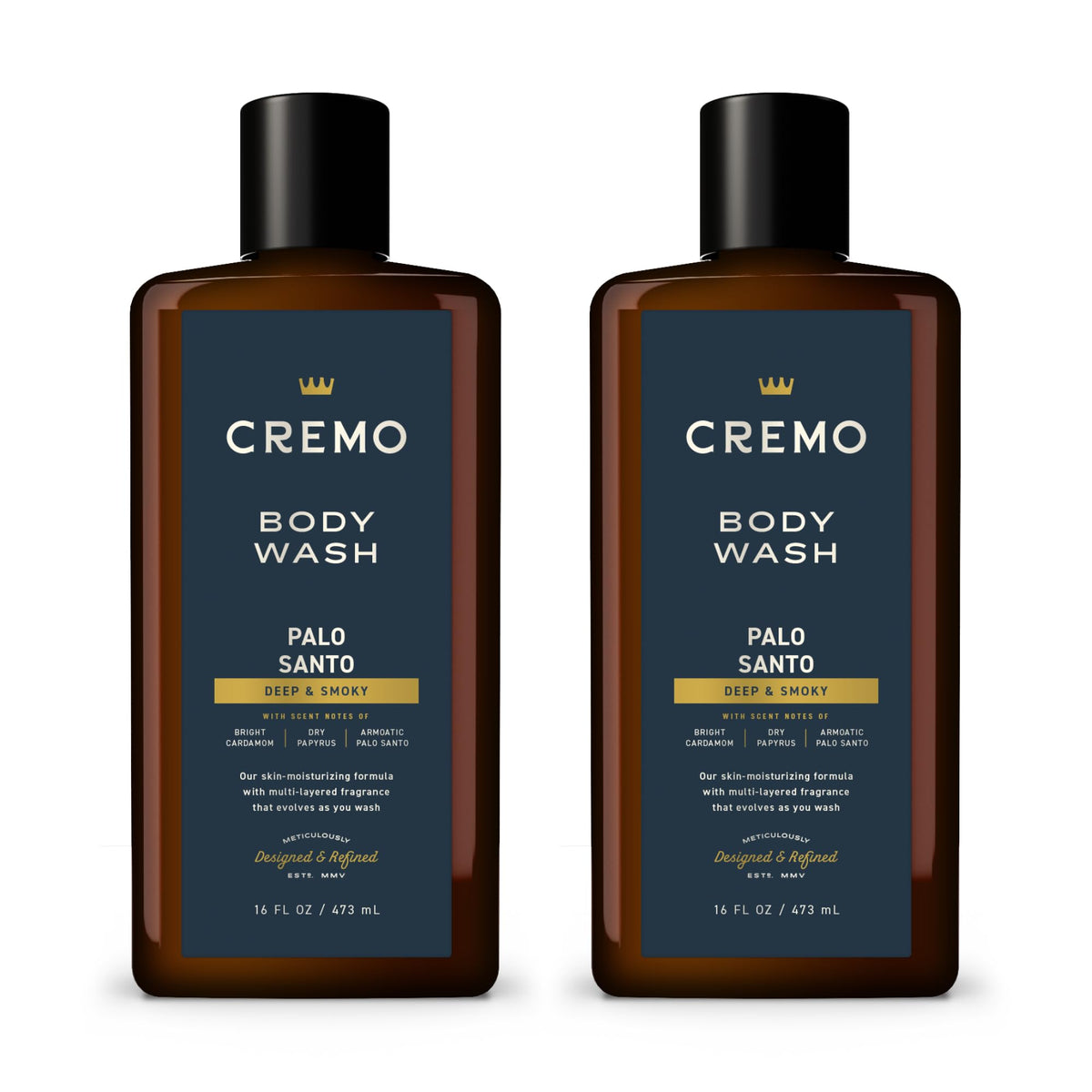 Cremo bottle front packaging showing label and 16 oz size with premium look