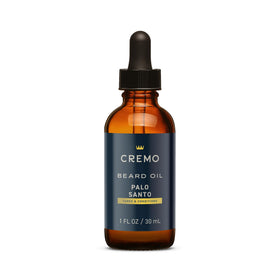 Cremo Palo Santo front packaging showing bottle and label, conveys premium grooming