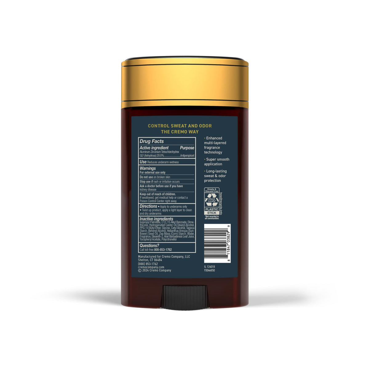 Cremo Palo Santo placed with matching body wash and cologne, creates cohesive grooming routine