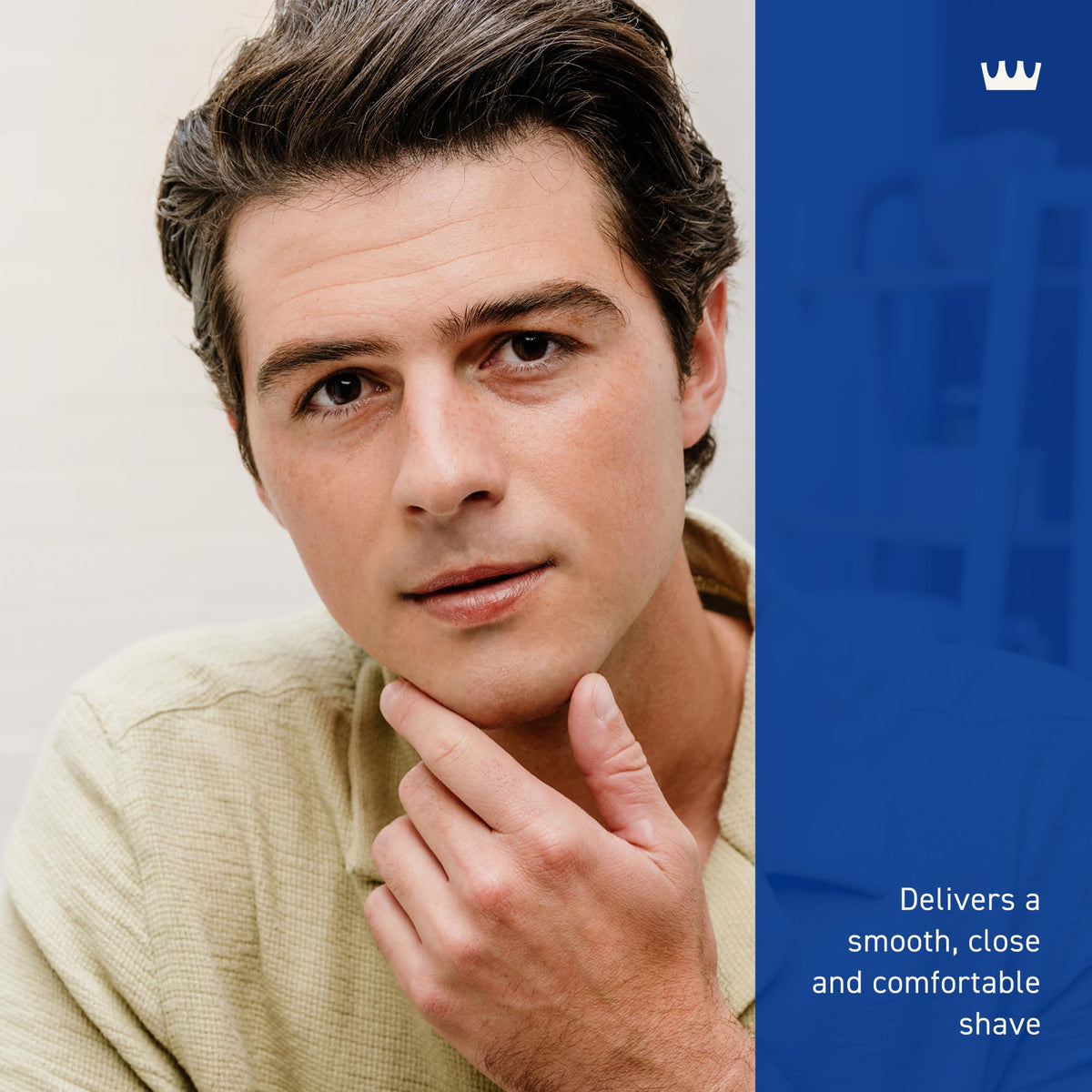 Cremo shave cream texture close-up illustrating slick formula for effortless blade glide