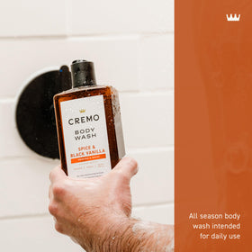Cremo label detail highlighting scent name and premium-perfumer identity for aroma clarity