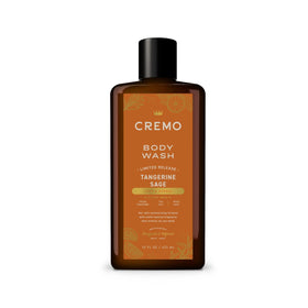 Cremo bottle front packaging showing tangerine sage scent and 16 fl oz size benefit