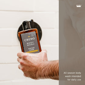 Cremo close-up of rich creamy lather texture, highlights moisturizing feel