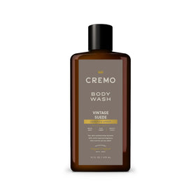 Cremo Vintage Suede front packaging showing label and 16 fl oz size for refined scent