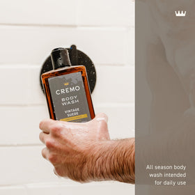 Cremo Vintage Suede close-up of rich lather demonstrating creamy cleansing benefit