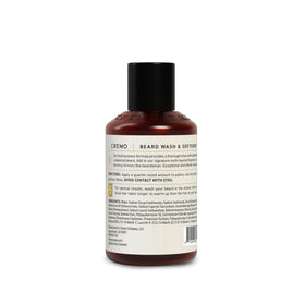Cremo Wild Mint applied to beard in bathroom, showing softer, well-groomed facial hair