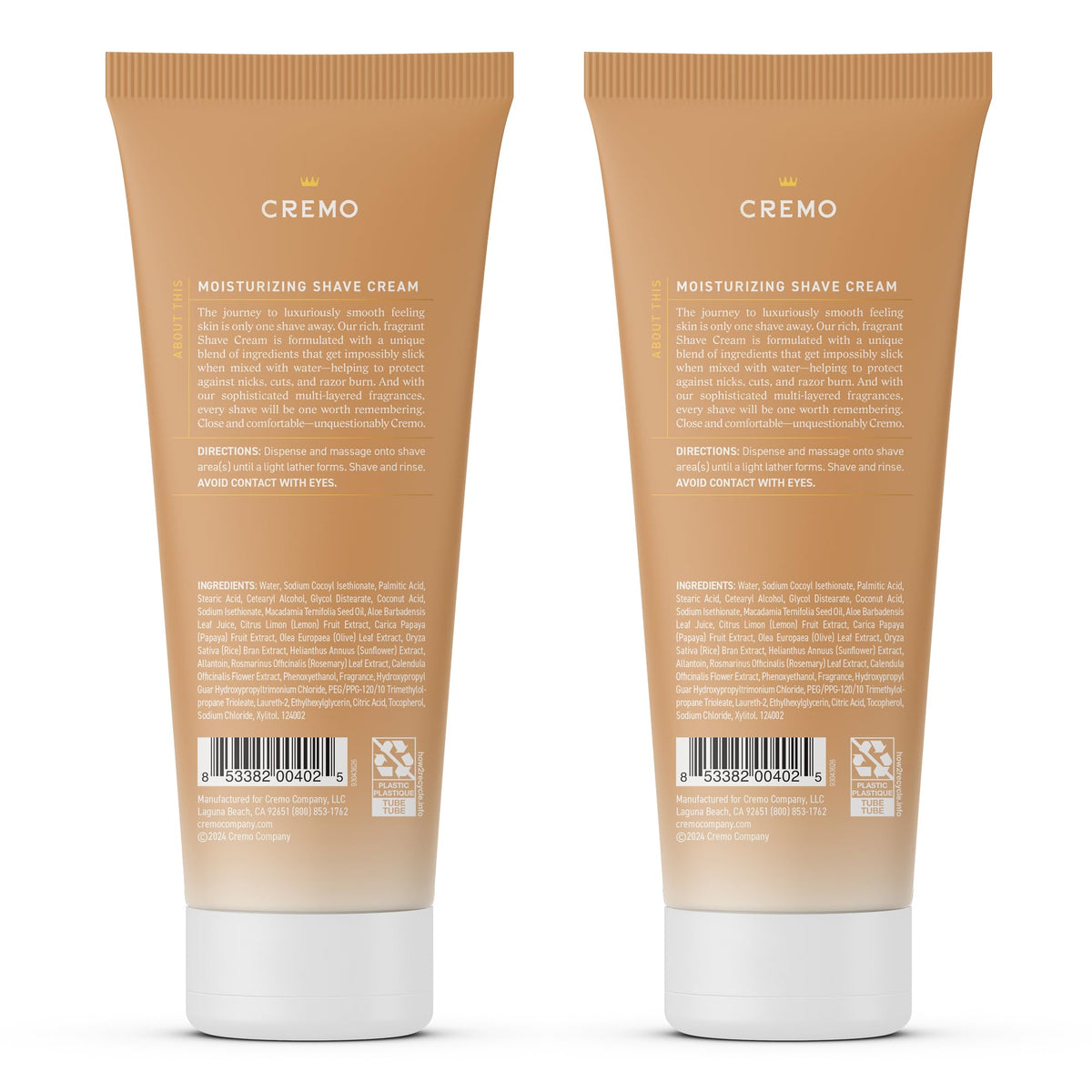 Cremo in bathroom lifestyle with razor, demonstrates comfortable, moisturized shave