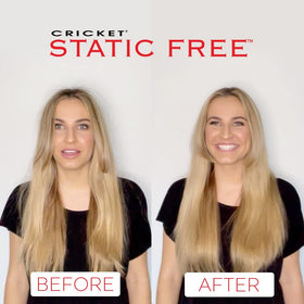 Cricket Fast Flo bristle detail highlighting anti-static, ball-tipped bristles for gentle detangling