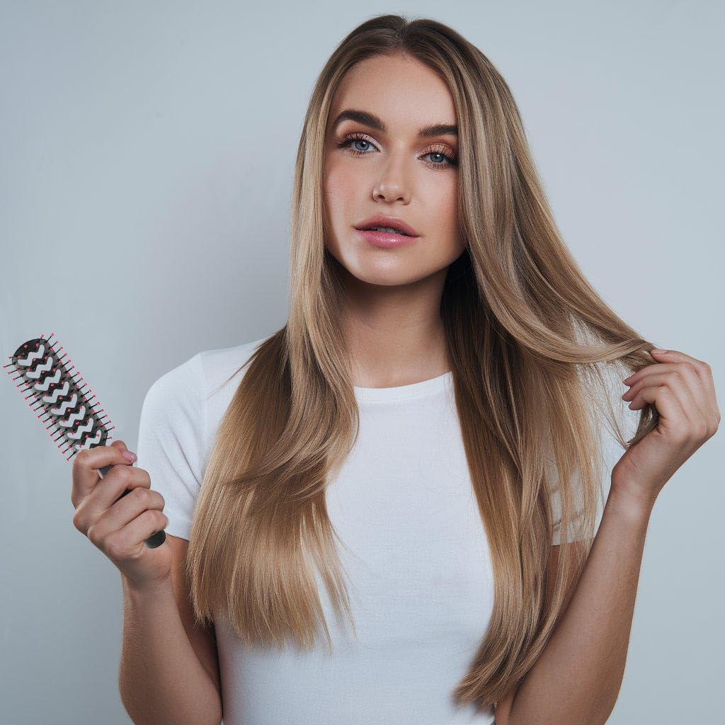 Cricket brush non-slip handle close-up offering secure grip and precise styling control
