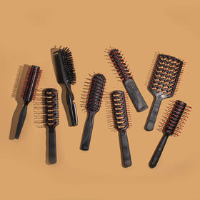 Cricket brush packaging label highlighting durable construction and USA manufacture