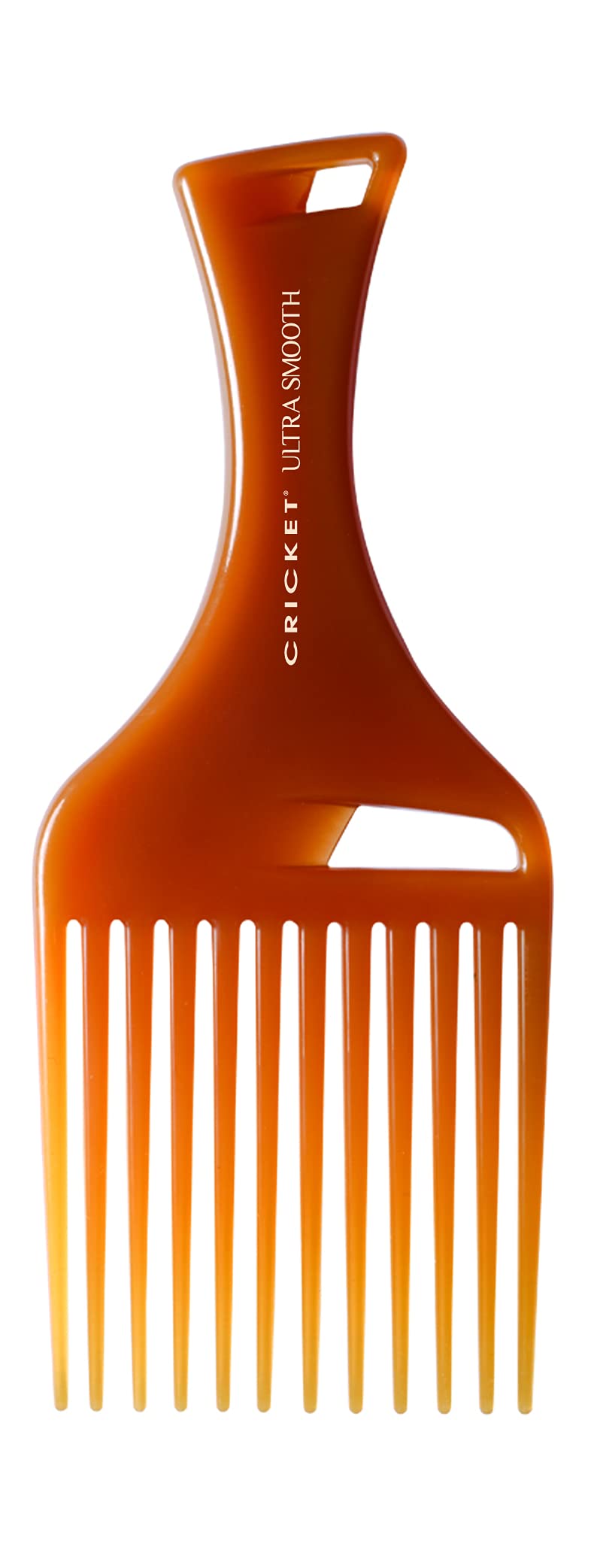Cricket front view of hair pick showing sleek profile and lift benefit