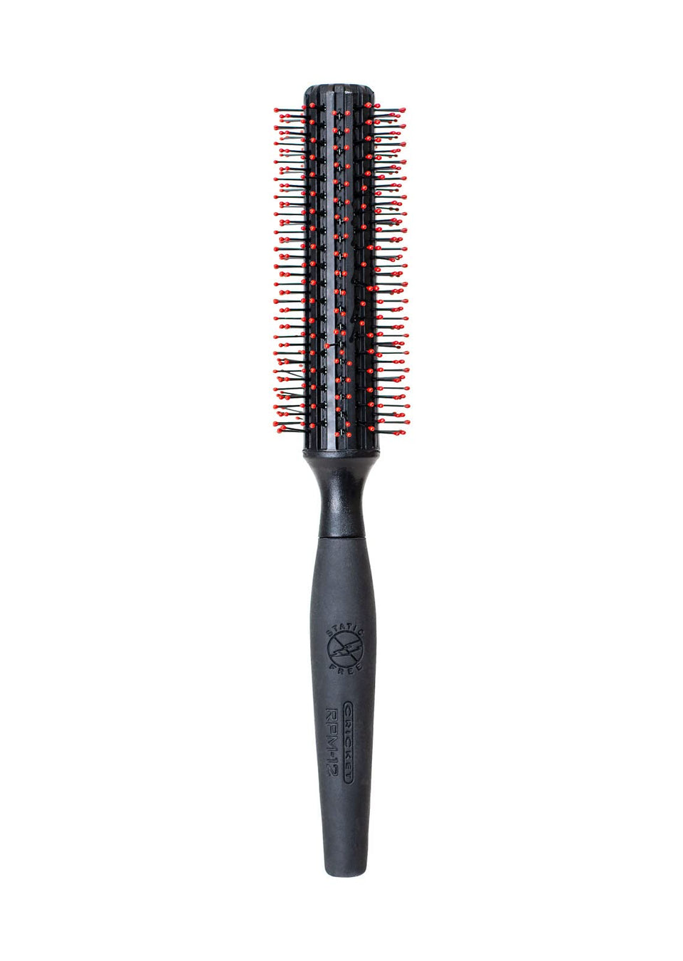 Cricket RPM 12 front view showing round brush and handle for smooth styling