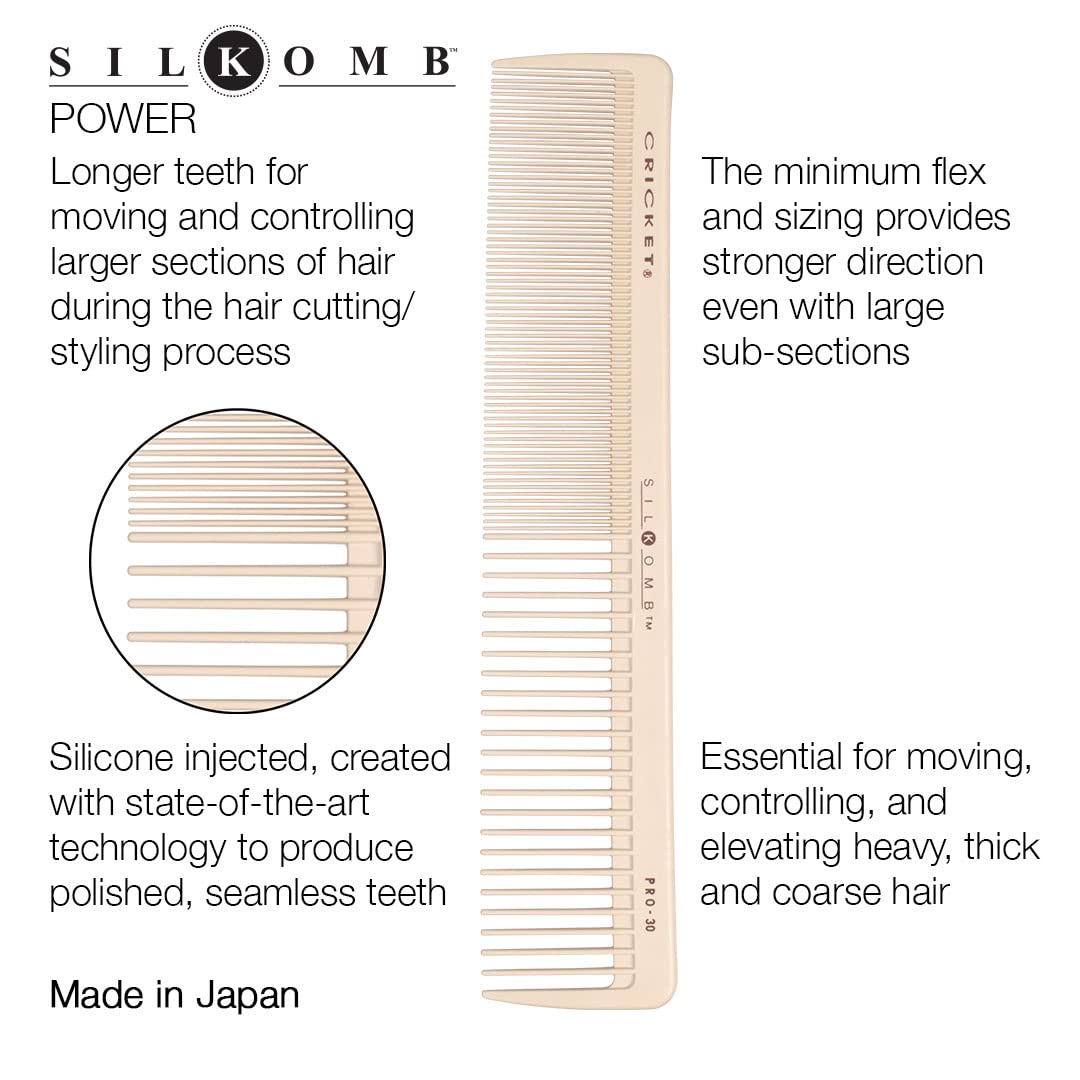 Cricket Silkomb Pro-30 close-up of seamless teeth for snag-free cutting