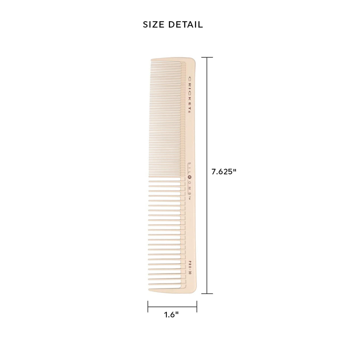 Cricket Silkomb Pro-30 dual tooth pattern offering versatile styling control