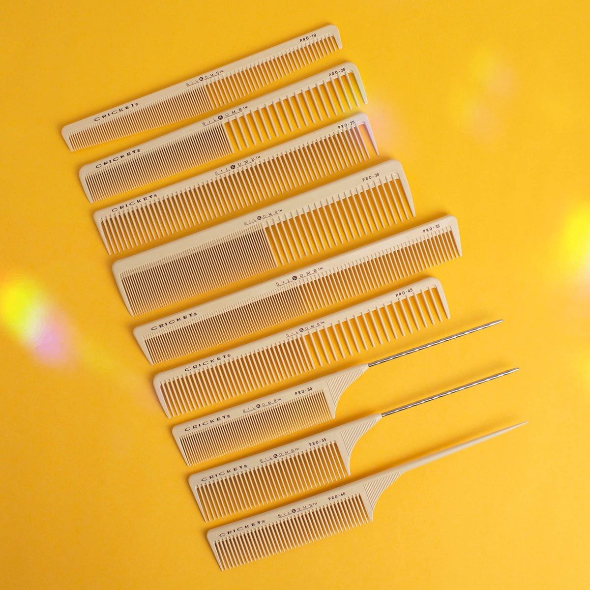 Cricket Silkomb Pro-30 used by stylist demonstrating precise sectioning benefit