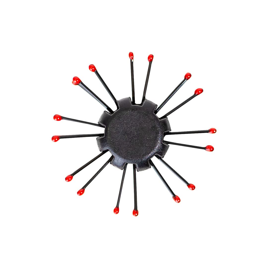 Cricket brush used on damp hair to detangle and prepare for blow-drying