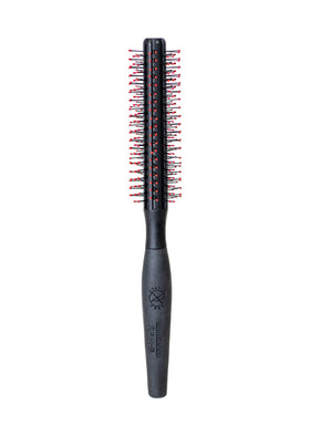Cricket round brush front view showing full eight-row head and barrel for styling