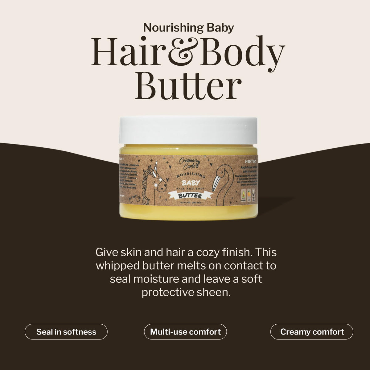 Cristina's Curls whipped butter close-up texture, demonstrating easy spreadability
