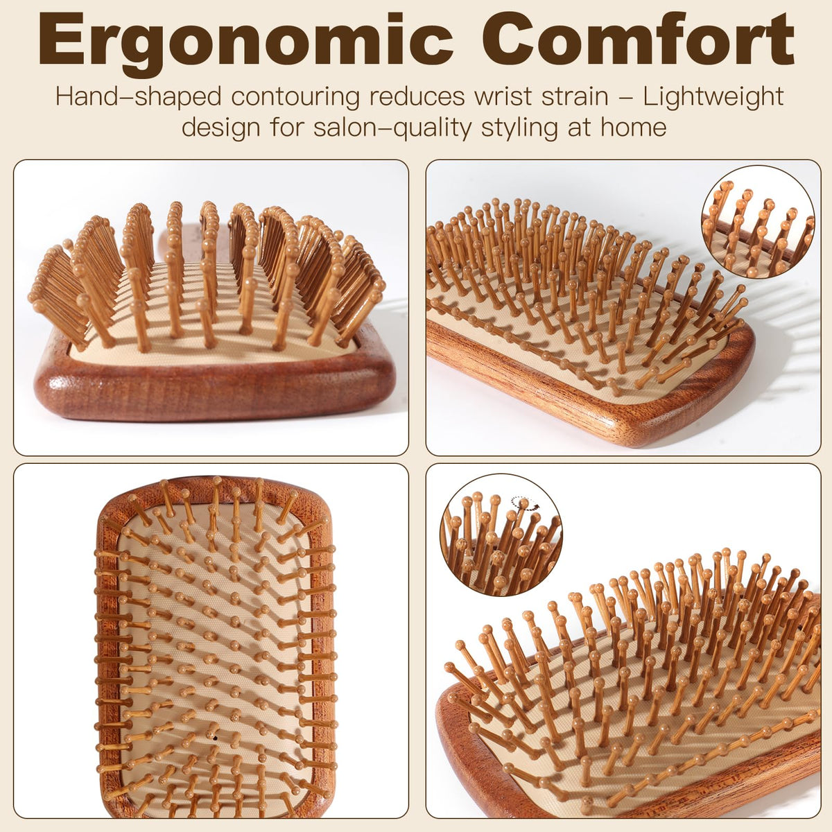 Crojetry bristle closeup showing natural bamboo bristles and anti-static benefit