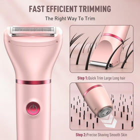 Crolanli three attachments laid out demonstrating versatility for bikini face and body