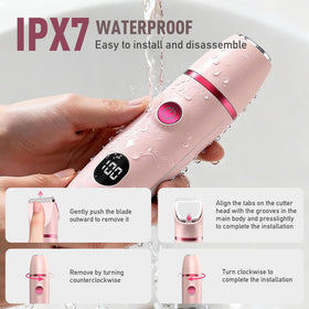 Crolanli used in shower to show IPX7 waterproofing and easy rinsing advantage