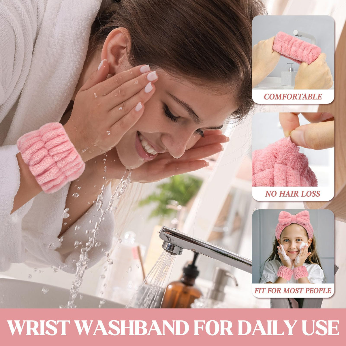 Crosize wristband stretched to show elasticity and fit