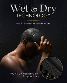 Crown Quality boar bristle detail highlighting mixed bristles for natural shine