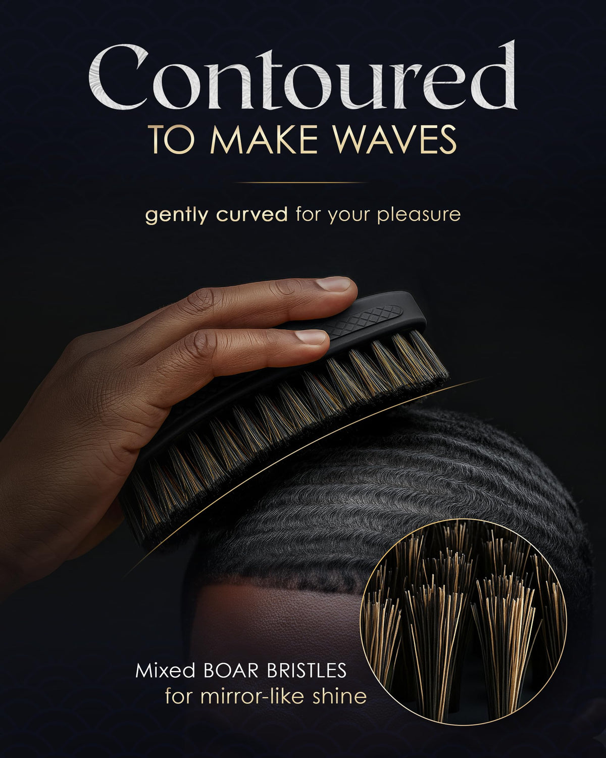 Crown Quality rubber non-slip grip texture for secure control when wet