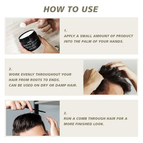 Crownnaturally clay on hands ready to apply for controlled styling