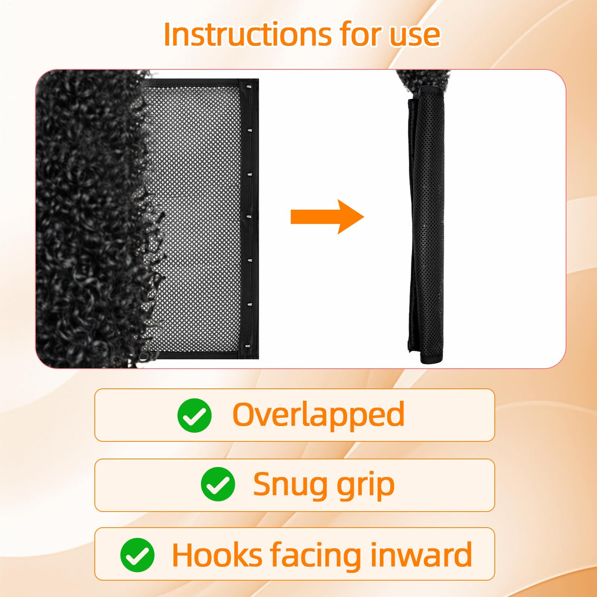 CRUIFU on curly hair showing elongated look and reduced shrinkage