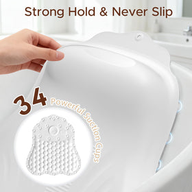 Cryoka held in hand to show compact size and easy placement in tub