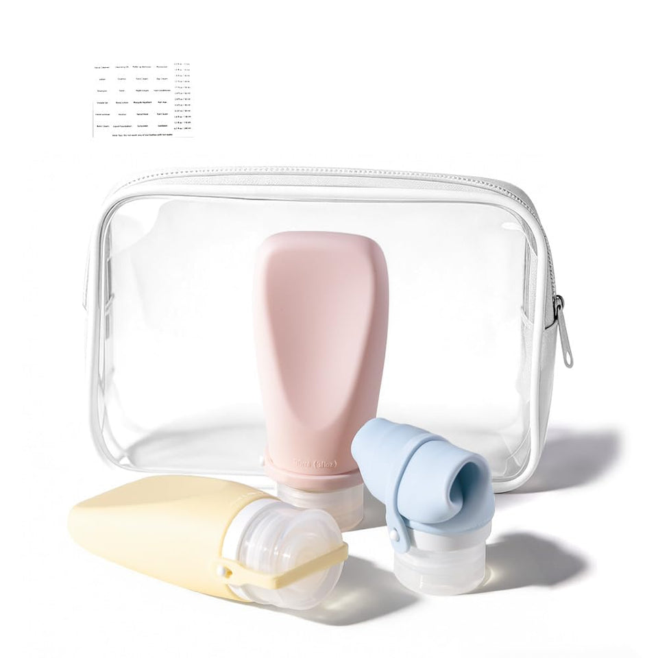 Cryslora front packaging showing three 3oz bottles and labels, leak-proof benefit