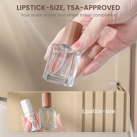 Cryslora spray mist on wrist demonstrating even fragrance distribution benefit
