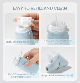 Cryslora set stored in a carry-on toiletry bag, luggage protection benefit