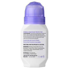 Crystal Essence back label with ingredient list and clean benefits