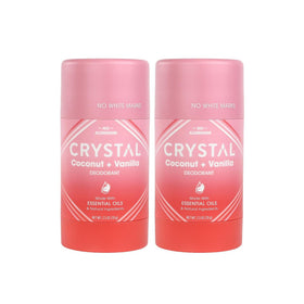 Crystal Essence front packaging showing coconut vanilla scent benefit