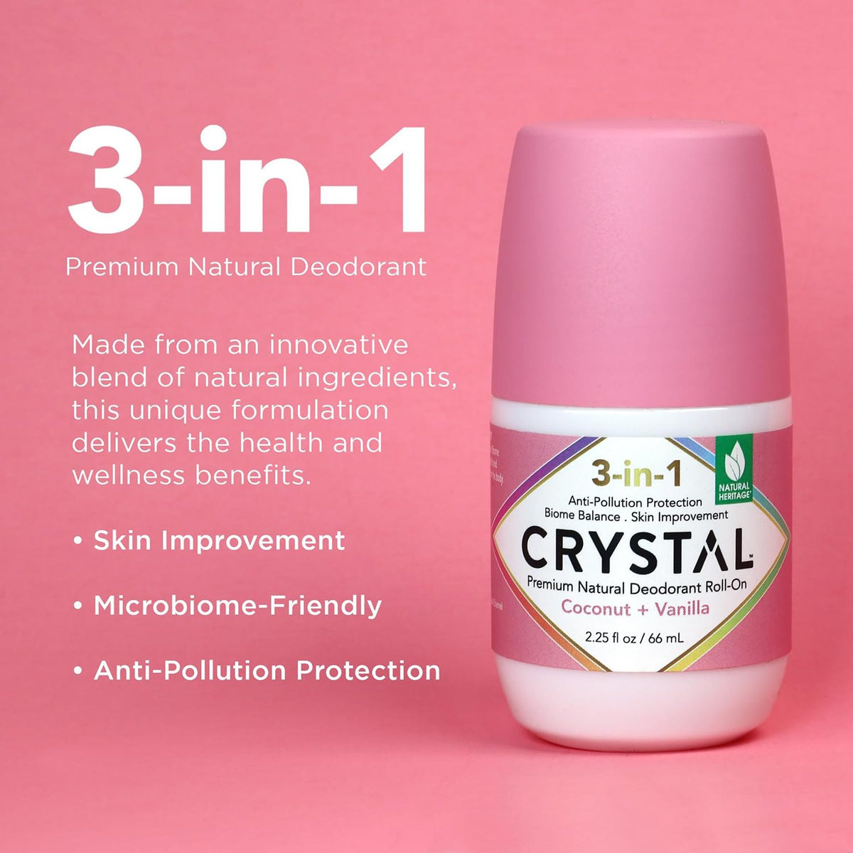 Crystal Essence deodorant being applied to underarm for fast freshness