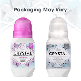 Crystal Essence roll-on applicator close-up showing smooth application benefit