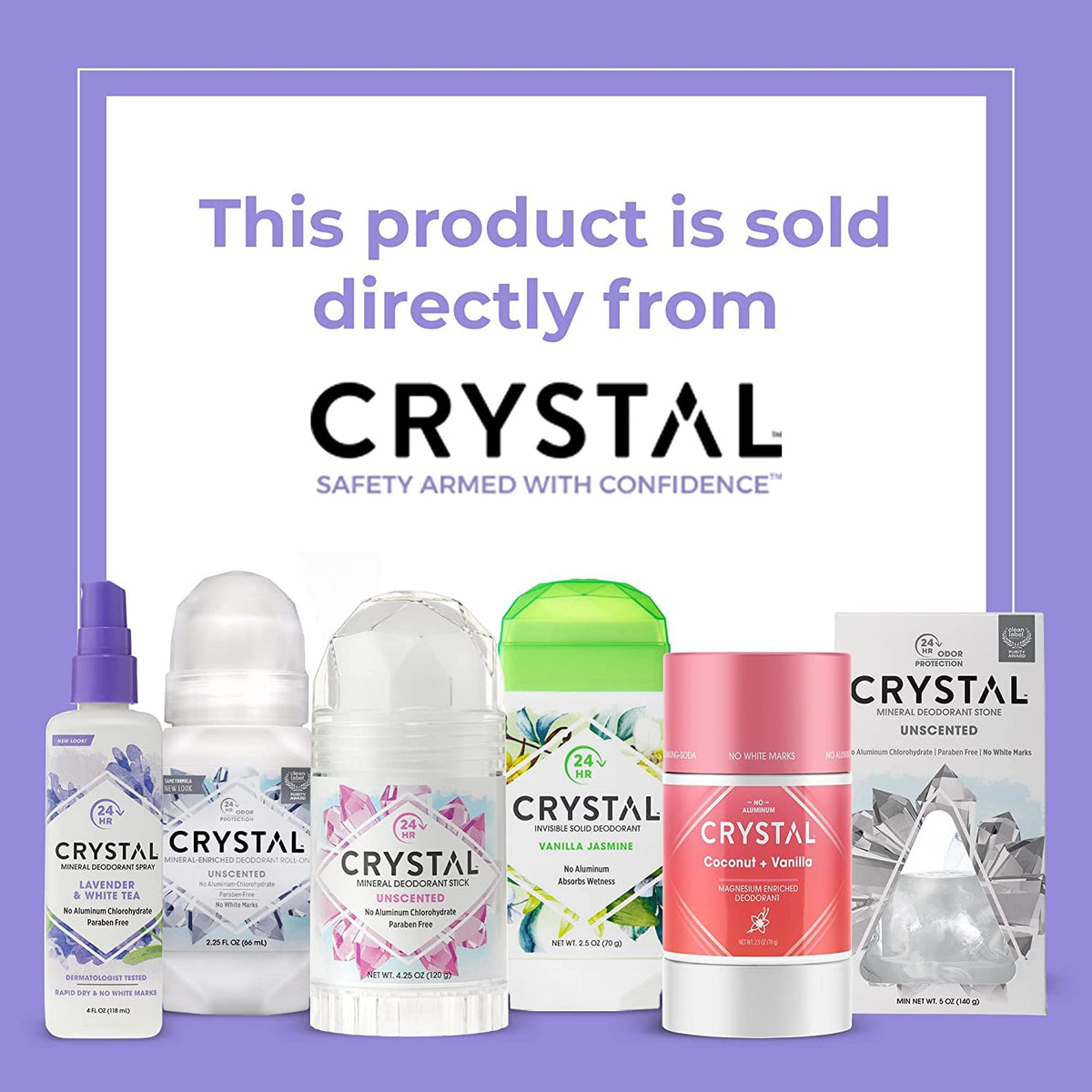 Crystal Essence held in hand for scale showing compact 2.25 fl oz size and portability