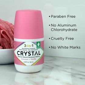 Crystal Essence stick held in hand showing 2.25 fl oz travel size convenience